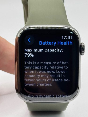 Apple Watch Series 7 45mm +celular Aço Inoxidável Preto Esporte Verde-musgo Preto (Usado)