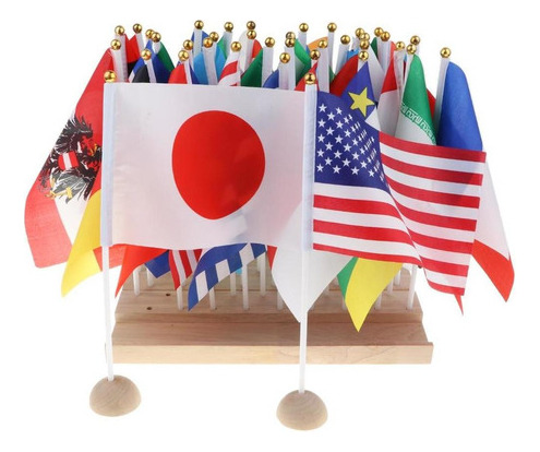 Juguetes Educativos Montessori Con 36 Banderas De Países, Re