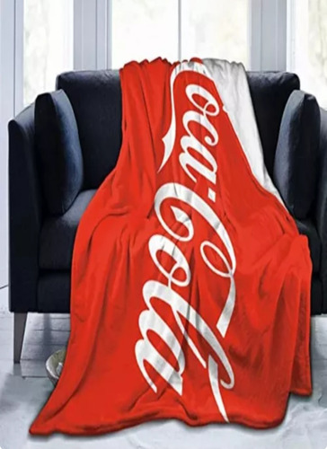 Frazada Coca Cola 160cm X 110cm Borrega Afelpadas 