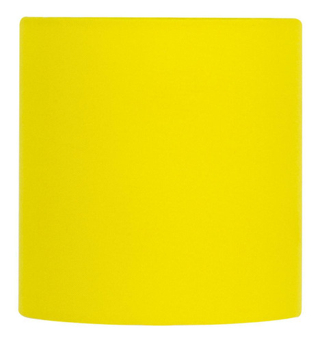 Cúpula Cilindrica De Abajur Tecido Amarelo 15x16cm