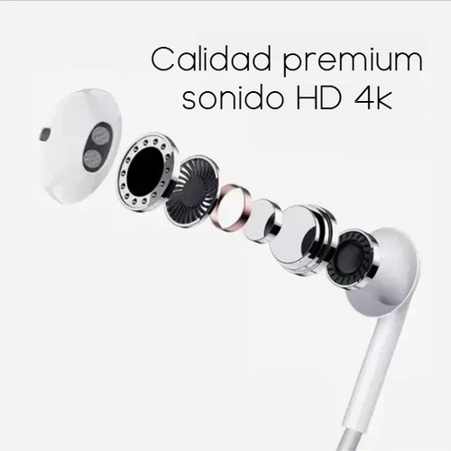 Auriculares Premium Hd 4k ( Usb-c ) Para Iphone Earpods Blanco