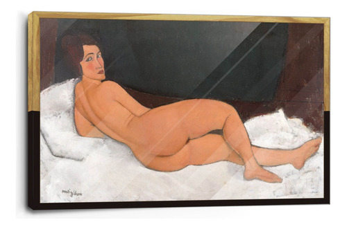 Cuadro De Madera Con Poster Un Desnudo 45x70cm