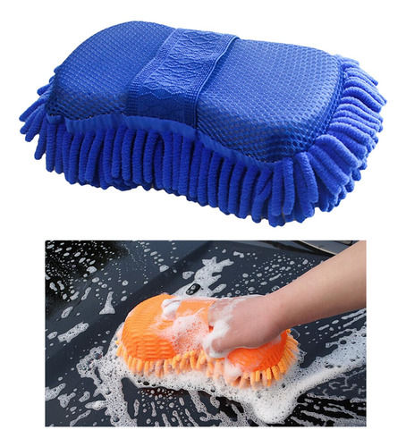 Lavado De Autos Azul Esponja Suave Limpieza Y Desempolvado