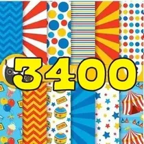 Comprar Kit Scrapbook Papeles Circo Payasos + 3400 Image