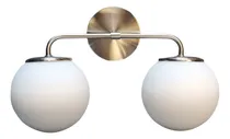 Comprar Aplique De Pared 2 Luces Platil Esferas Globos 15ø Opal 