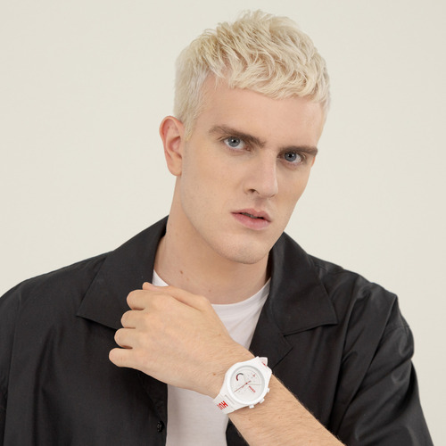 Hugo Reloj Hombre 44 Mm Multifunción Silicón 1530406 Blanco