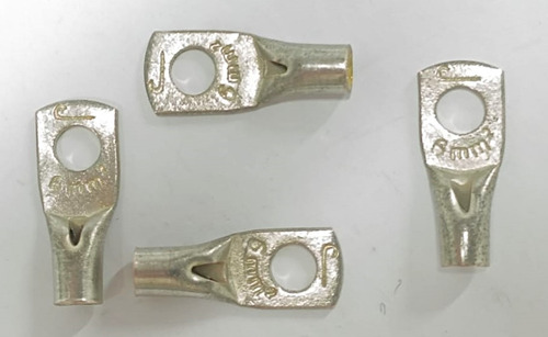Terminal Compressão P/ Cabo 6,0 Mm2 Conimel - Kit C/ 110 Ud Prateado