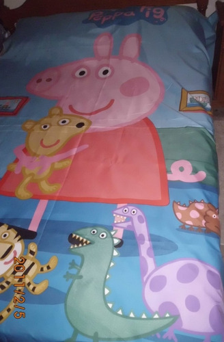 Peppa Pig Divino!!cubrecama O Colcha Infantil 1plaza Nueva