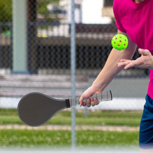 Raqueta De Pickleball De Fibra De Carbono Con Gris Plateado