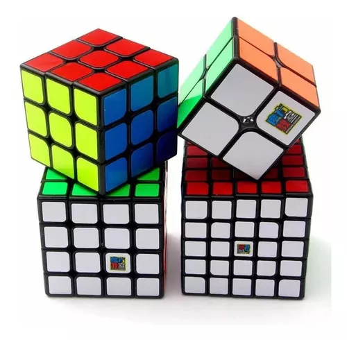 Kit Cubo Mágico Profissional Moyu 2x2x2 3x3x3 4x4x4 5x5x5 Black