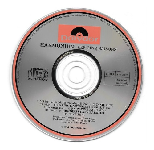 Harmonium - Les Cinq Saisons