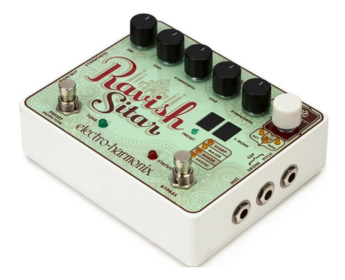Pedal Electro Harmonix Ravish Sitar Para Guitarra Color Verde agua