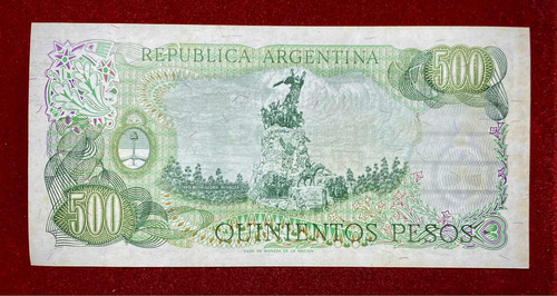 Billete 500 Pesos Ley Argentina 1975 Bottero 2419 Unc