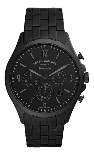 Relógio Masculino Fossil Fs5697/1pn 46mm Aço Preto
