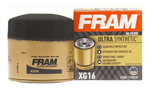 Fram Xg16 Ultra Spin-on Oil Filter With Sure Grip