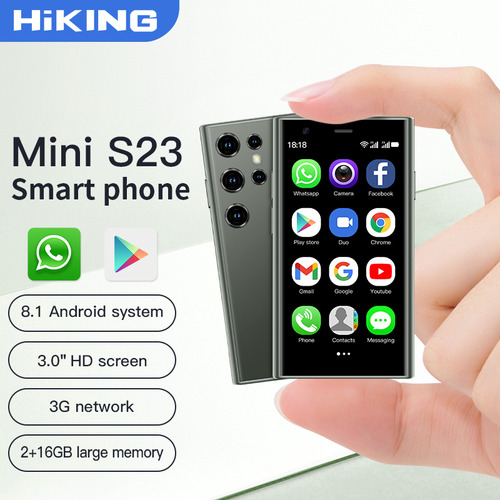 Mini Phone Hiking Mini S23 3g 2gb Ram + 16gb Rom Green Dual Sim Radio Fm / Wifi / Gps