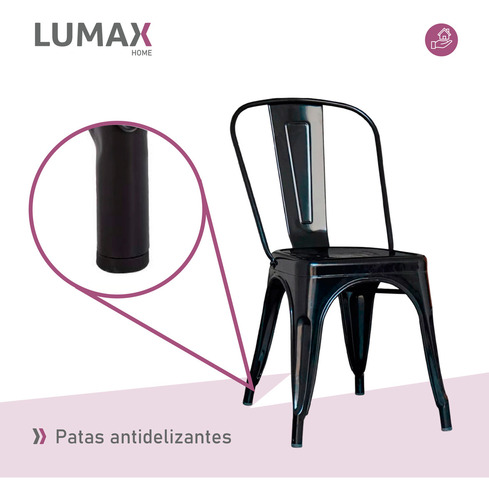 Silla De Metal Tolix Living Comedor Metal Apilable Moderna