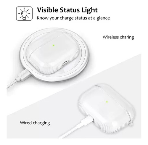Case Traslucido Para AirPods De 3ra Gen, 4ta Gen, Pro 2