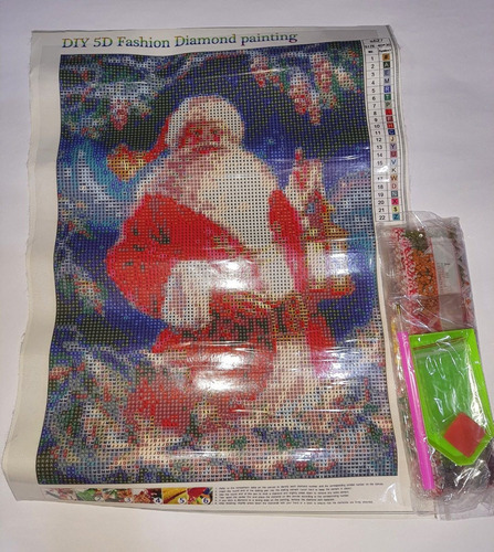 F Pintura De Diamantes - Imitación Diy 5d - Papá Noel 30x40