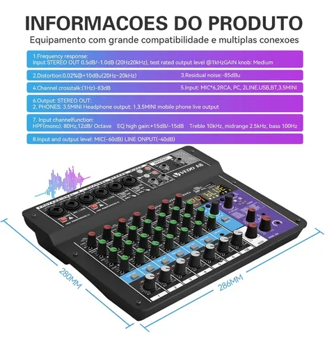 Vende -se Uma Mesa De Som Teyun A8