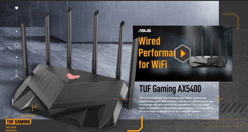 Router Asus Tuf Gaming Ax5400 Wifi6 Doble Banda 256mb 512 Vc