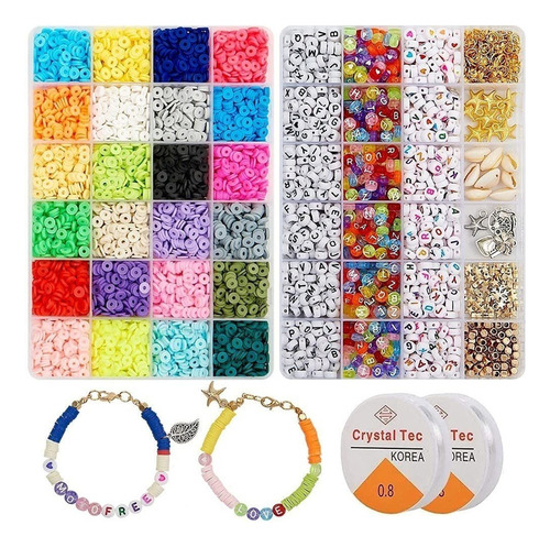 Kit De Cuentas P/hacer Pulseras, Collares Y Bisutería 6000 U