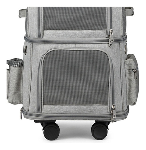 Mochila Transportadora Para 2 Gatos Con Doble Compartimento