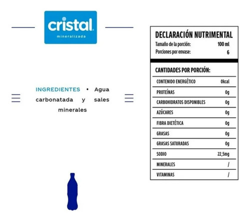 10 Botellas De Agua Mineral Cristal De 600ml De Yucatán