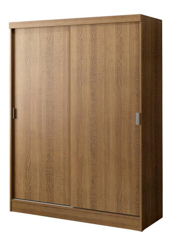 Guarda-roupa Solteiro Madesa Luke 2 Portas Correr De Madeira Cor Rustic