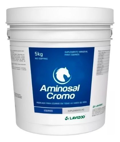 Aminosal Cromo 5kg Suplemento Mineral Premium Para Equinos 