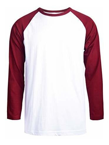 Camiseta De Béisbol De Algodón Raglan Casual De Manga Fwn9k