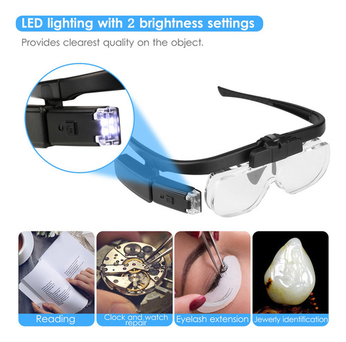 A Lentes Amplificadores 4.5x Con Luz Led