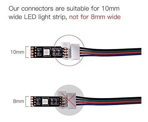 Jackyled Rgb 5050 3528 Conector De Tira De Luz Led 4 Patilla