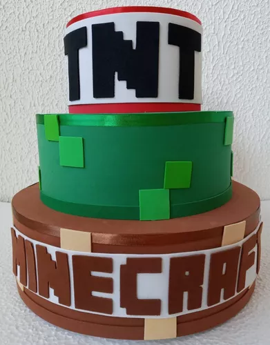 Bolo infantil minecraft 