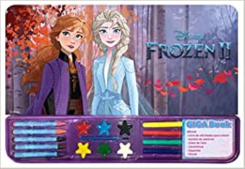 Livro Giga Books Disney - Frozen 2 Com Giz, Aquarela E Canet