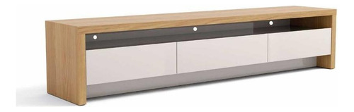 Rack Colonia, 216 cm, color Cinamomo, color blanco roto, color Fosco Província, color crema