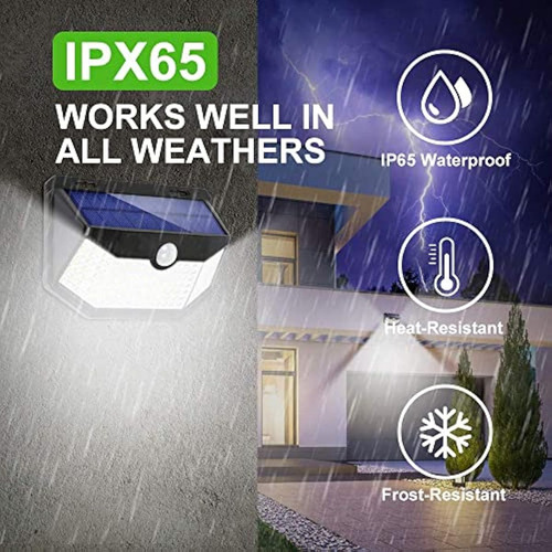 Hmcity Solar Lights Outdoor 120 Led With Lights