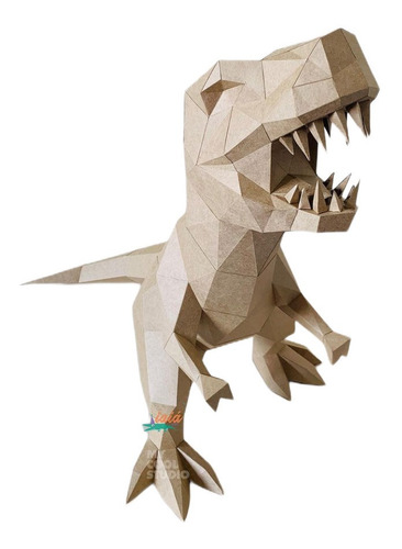Imagen 1 de 3 de T-rex Dinosaurio Para Armar Papercraft Papiroflexia Pdf