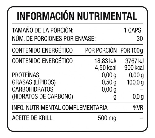 Aceite Krill Sin Sabor
