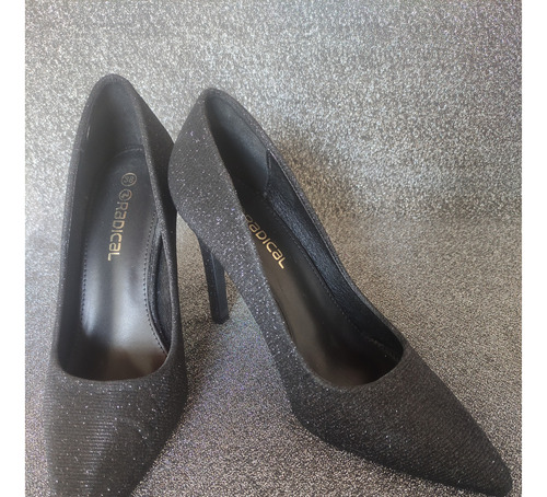 Zapato Negro De Tacón Para Dama