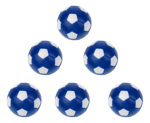 6 Piezas De 36mm Fútbol Soccer De Azul For Futbolín