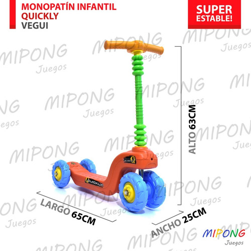 Imagen 7 de 9 de Monopatines Infantiles Vegui 4 Ruedas - Mipong