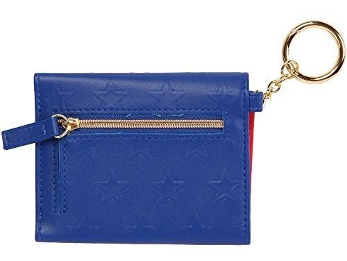 Cartera Para Mujer Color Azul Con Logo Dorado Por Bioworld