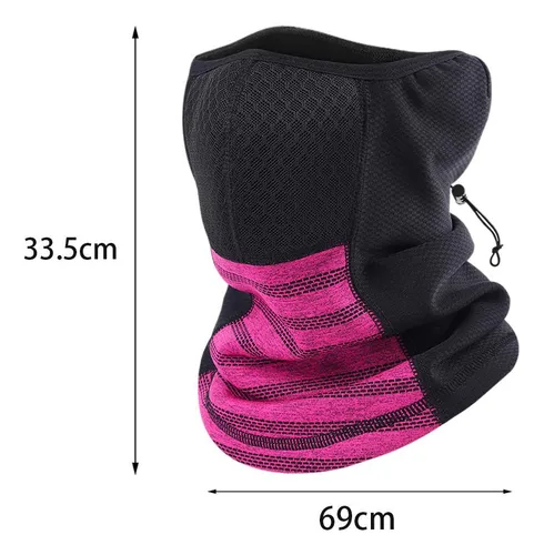 Invierno Cuello Polaina Media Mascarilla Bufanda Cuello Rojo
