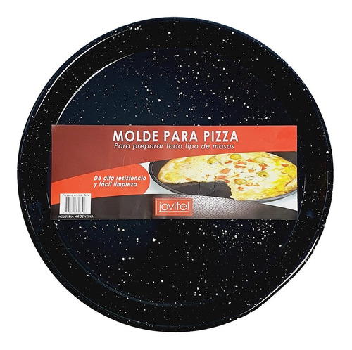 Pizzera Enlozada Molde Pizza Redondo Horno 34 Cm