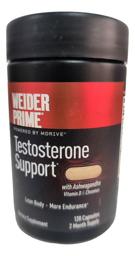 Soporte De Testosterona Weider Prime. Importado. 120 Cápsula