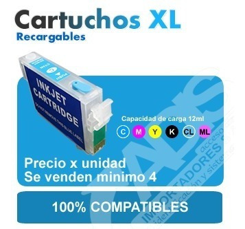 Cartuchos Recargables Epson Xp600 Xp810 Wf3620 Wf3640 Wf7620