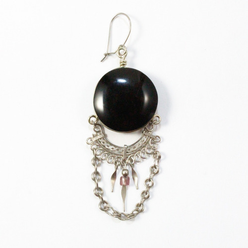 Aretes Obsidiana Cadena