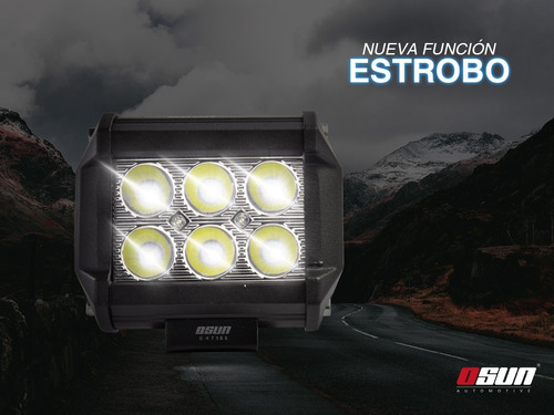 Imagen 5 de 9 de 2 Faros Osun® De 6 Led Alta Intensidad 100% Metal+bases Para Jeep/motos/autos/grúas/montacargas Universales Consumo 18w