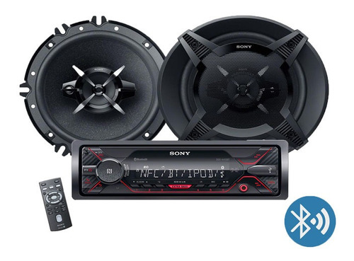 Combo Sony Auto Radio Dsx-a410bt + Parlantes 6'' Bluetooth